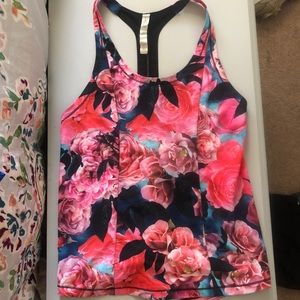 Lululemon Rose print running tank